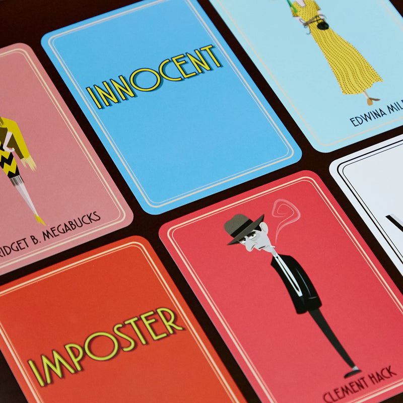 Clarendon Games Imposter! A Murder Mystery-Style After-Dinner Game of Bluffing, Deduction and Intrigue for 5 – 16 Players