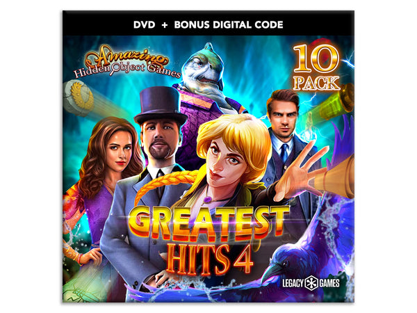 Amazing Hidden Object Games for PC: Greatest Hits Vol. 4, 10 Game DVD Pack + Digital Download Codes (PC)