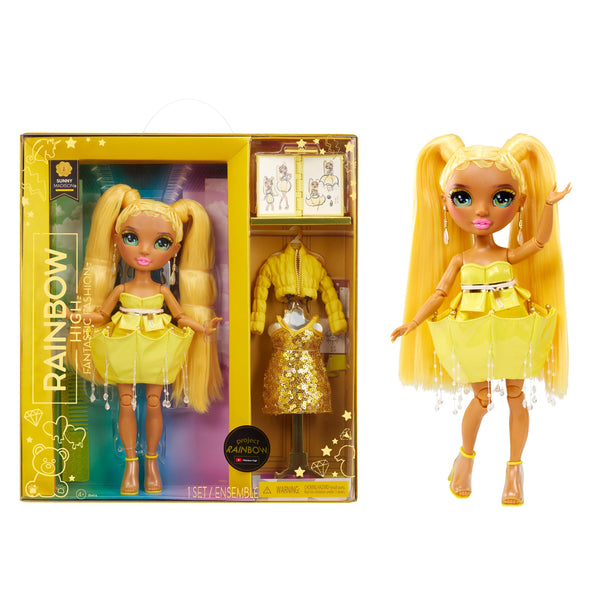 Rainbow High Fantastic Fashion Doll - SUNNY MADISON - Yellow 11” Fashion Doll and Playset with 2 Outfits & Fashion Play Accessories - Great for Kids 4-12 Years Old