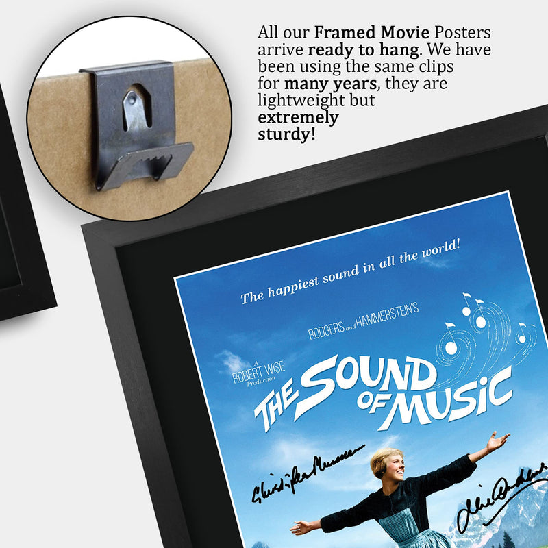 HWC Trading FR A3 The Sound of Music Movie Poster Julie Andrews Gifts Printed Poster Signed Autograph Picture for Movie Memorabilia Fans - A3 Framed