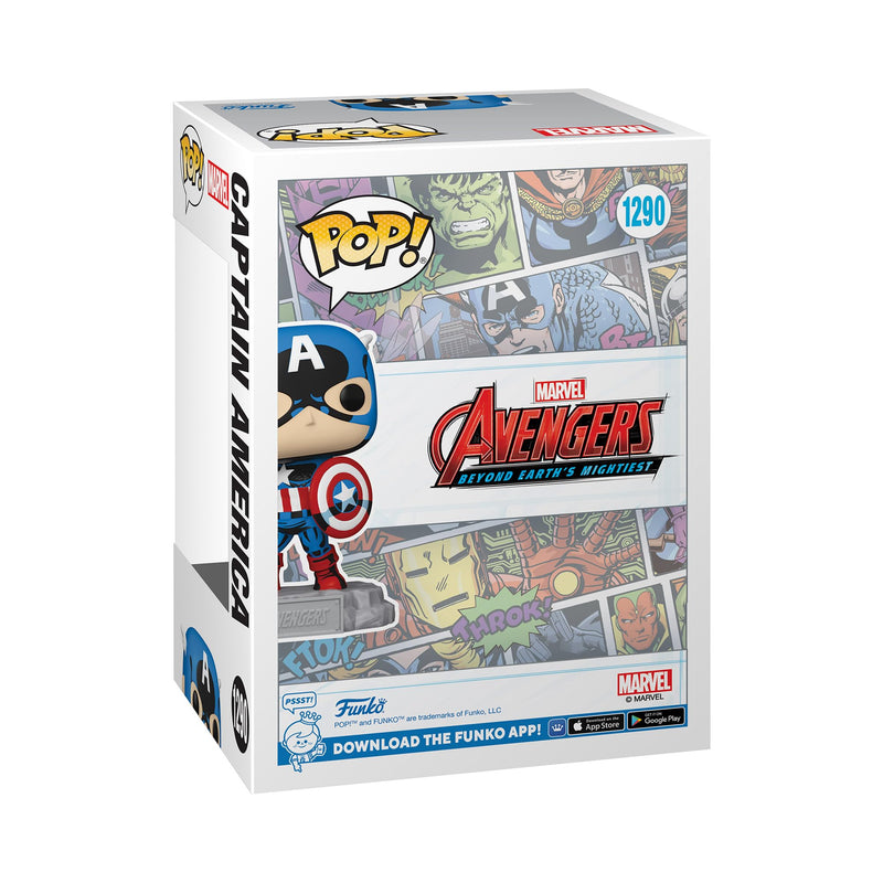 Funko POP! Marvel: A60- Comic Captain America With Enamel Pin - Marvel Comics - Amazon Exclusive - Collectable Vinyl Figure - Gift Idea - Official Merchandise - Toys for Kids & Adults