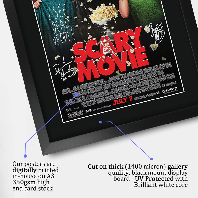 HWC Trading FR A3 Scary Movie Gifts Printed Poster Signed Autograph Picture for Movie Memorabilia Fans