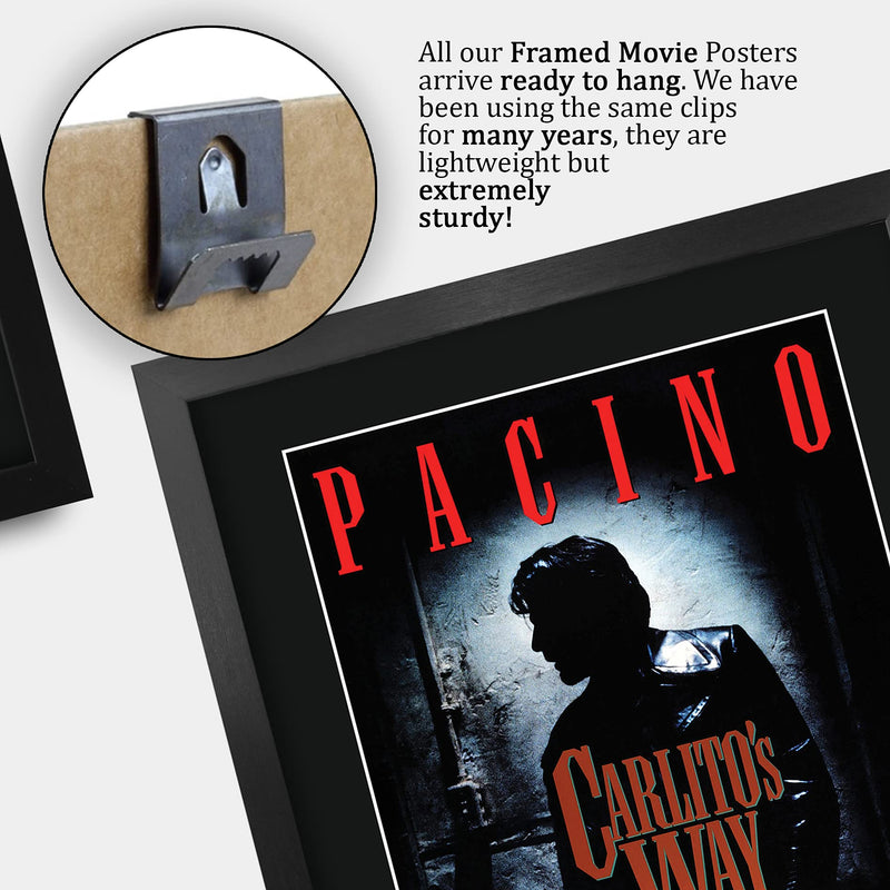 HWC Trading Carlitos Way The Cast Al Pacino Sean Penn Brian De Palma Gifts Printed Poster Signed Autograph Picture for Movie Memorabilia Fans - A3 Framed