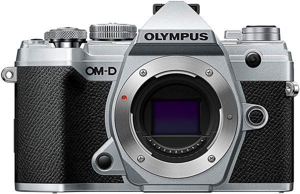 Olympus OM-D E-M5 Mark III Micro Four Thirds System Camera Housing, 20 MP Sensor, 5-Axis Image Stabilizer, Powerful Autofocus, Electronic OLED Viewfinder, 4K Video, Wi-Fi, Bluetooth, Silver