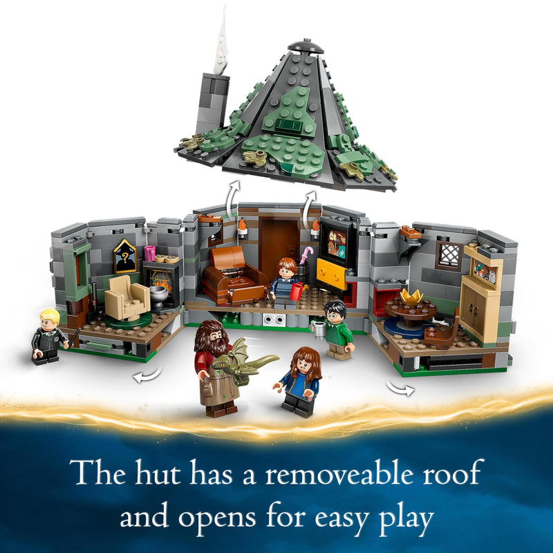 LEGO Harry Potter Hagrid’s Hut: An Unexpected Visit, Toy House for 8 Plus Year Old Kids, Boys & Girls, Includes Dragon and Dog Figures plus 5 Character Minifigures Hermione & Ron, Gift Idea 76428