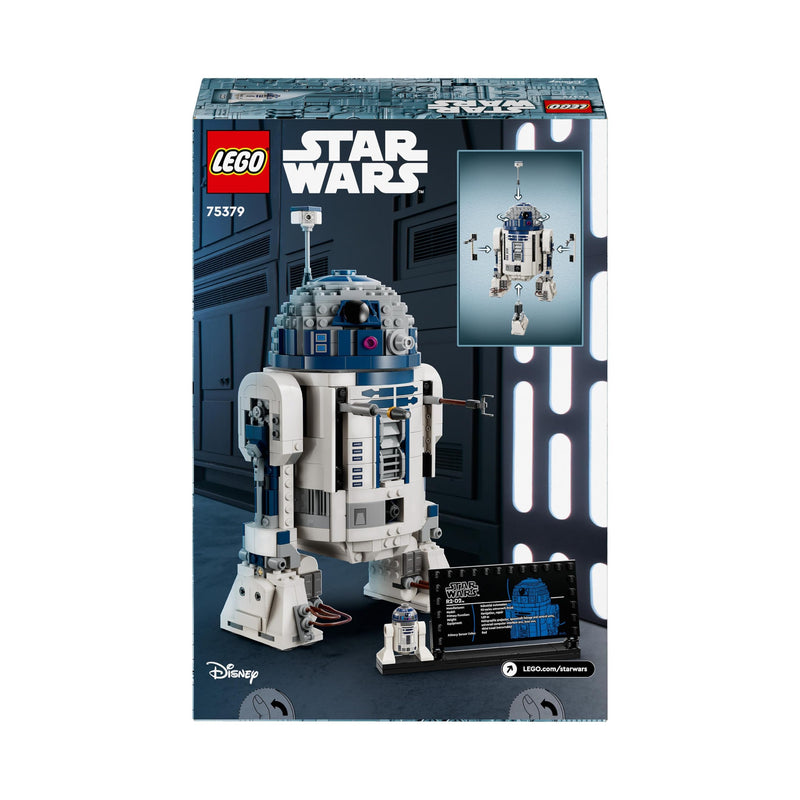 LEGO Star Wars R2-D2 Model Set, Buildable Toy Droid Figure for 10 Plus Year Old Kids, Boys & Girls, with 25th Anniversary Darth Malek Minifigure and Decoration Plaque, Memorabilia Gift Idea 75379