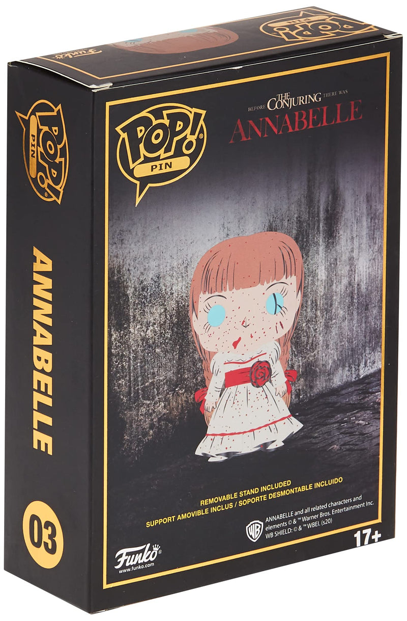 Funko - Pop Pin Annabelle 10 cm Dolls and Action Figures, Multicoloured (135813), único, Does not apply Synthetic, No Gemstone