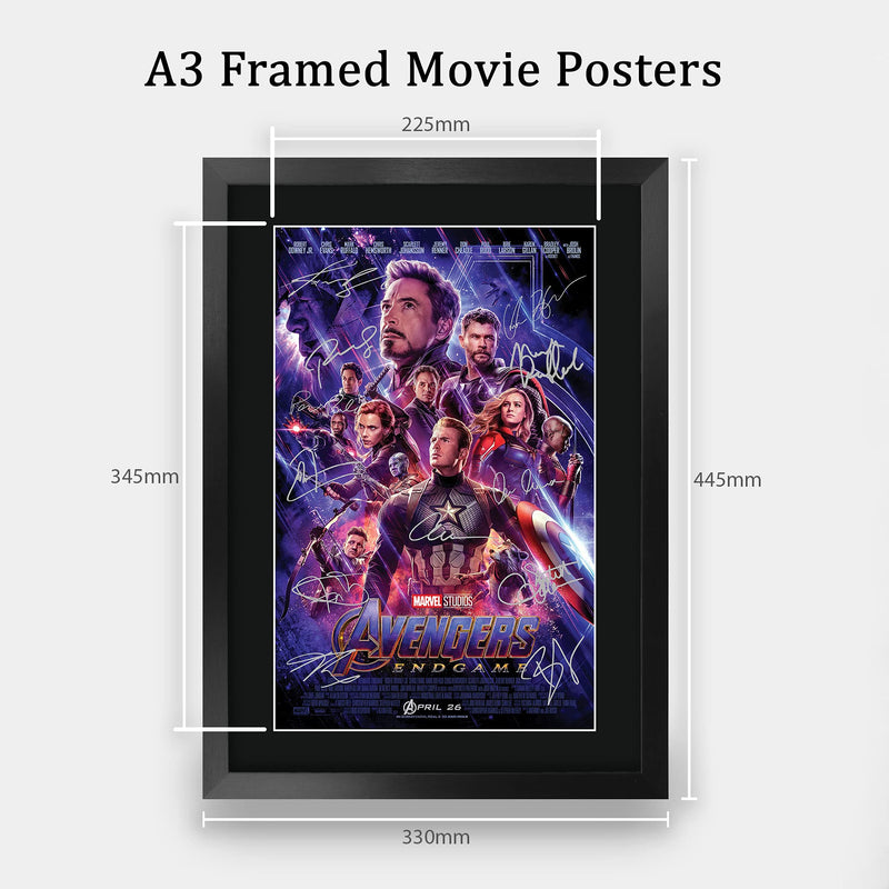 HWC Trading A3 FR Avengers Endgame Movie Poster Cast Signed Printed Autograph Marvel Gifts Captain America Ironman Thor Print Photo Picture Display