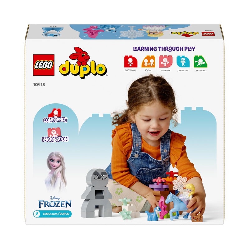 LEGO DUPLO Disney Elsa & Bruni in the Enchanted Forest, Frozen 2 Learning Toy for 2 Plus Year Old Toddlers, Girls & Boys, with 4 Characters Incl an Els Mini-Doll Figure, Birthday Gift Idea 10418