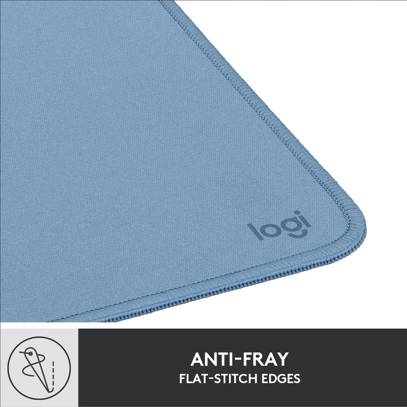 Logitech Mouse Pad - Studio Series, Computer Mouse Mat with Anti-slip Rubber Base, Easy Gliding, Spill-Resistant Surface, Durable Materials, Portable, in a Fresh Modern Design - Blue
