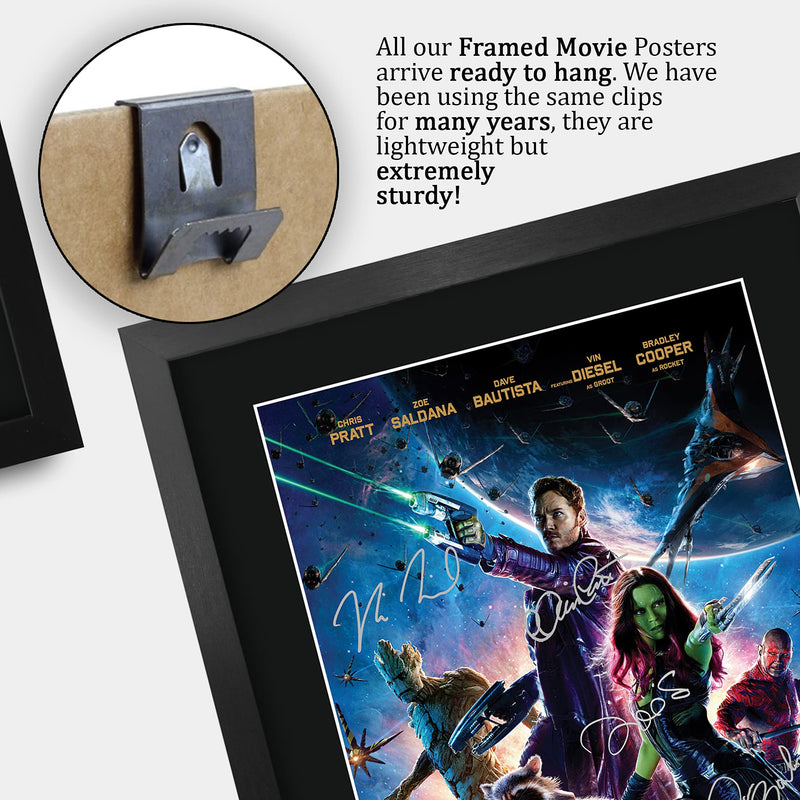 HWC Trading A3 FR Guardians of The Galaxy 1 Chris Pratt and Cast Gifts Printed Poster Signed Autograph Picture for Movie Memorabilia Fans - A3 Framed