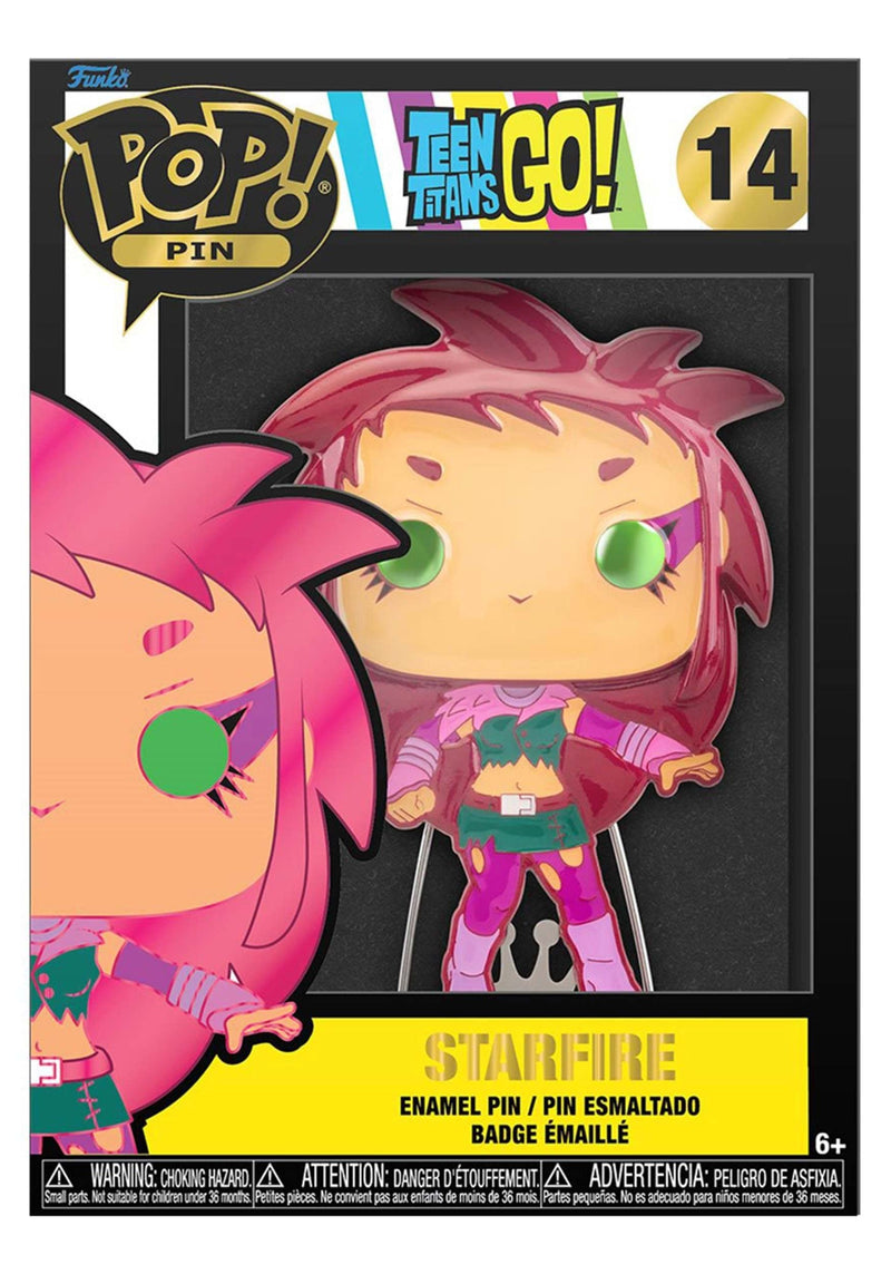 Funko Pop! Large Enamel Pin DC: Teen Titans - Starfire - STARFIRE - Teen Titans Go! Enamel Pins - Cute Collectable Novelty Brooch - for Backpacks & Bags - Gift Idea - TV Fans