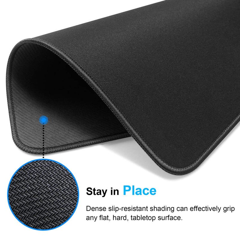 KTRIO Mouse Mat 3 Pack [30% Larger] with Stitched Edges, 275x215x3mm Mousepad Gaming Mouse Pad Mat, Waterproof Mouse Mats with Non-Slip Rubber Base, Mouse Pads for Computers, Laptop, PC