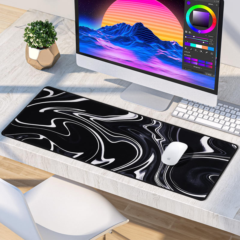 YUWLDD Mouse Pad Gaming Large Desk Pad (31.5 x 11.8 x0.12 inch) Washable Mouse Pad Laptop Desk Mat, Japanese Mouse Pad with Anti-Slip Rubber Base, Extended Mouse Pad for Office & Home.