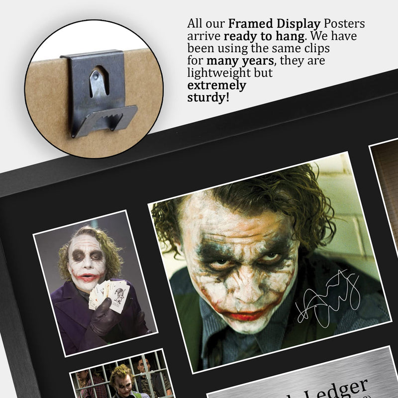 HWC Trading FR A3 Heath Ledger Joker Presents Printed Signed Autograph Picture for Movie Memorabilia Fans - A3 Framed