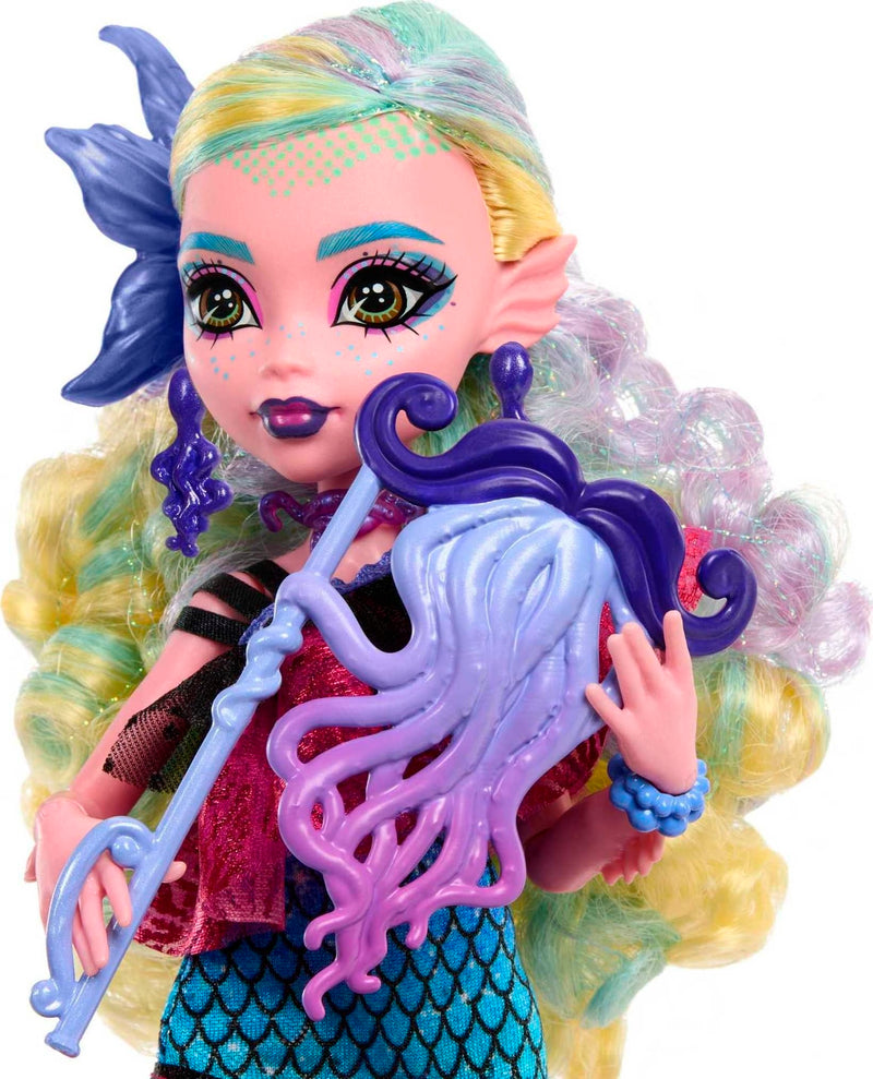 Monster High Monster Ball Doll, Lagoona Blue in Party Dress with Themed Accessories Including Balloons & Punch Bowl