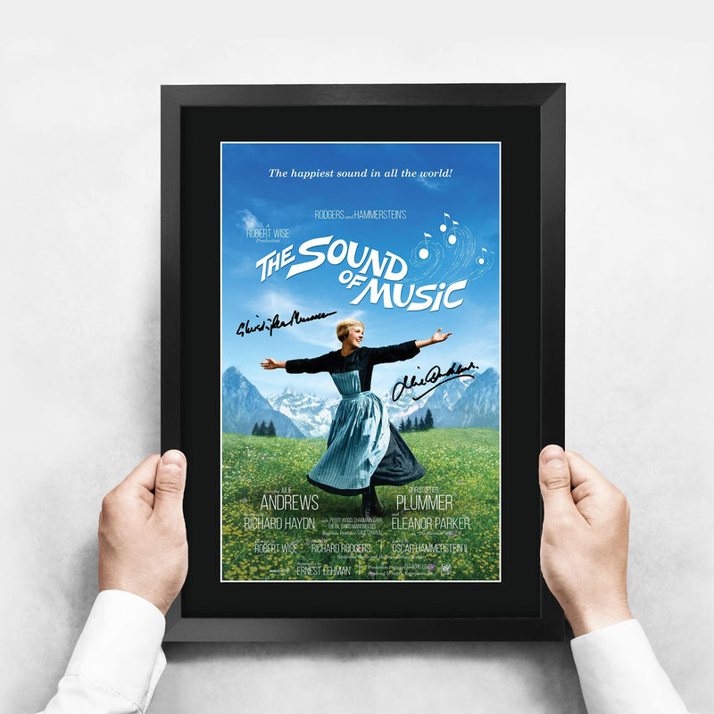 HWC Trading FR A3 The Sound of Music Movie Poster Julie Andrews Gifts Printed Poster Signed Autograph Picture for Movie Memorabilia Fans - A3 Framed