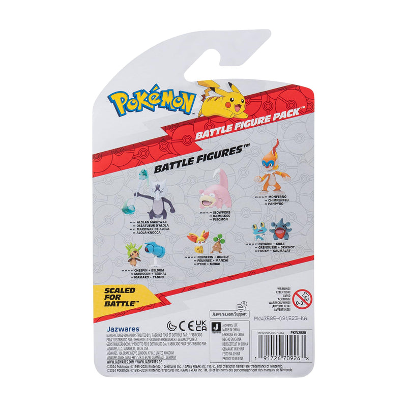 Pokémon Battle Figure First Partner 2 Pack - 2-Inch Charmander and Pikachu Battle Figures with Authentic Details