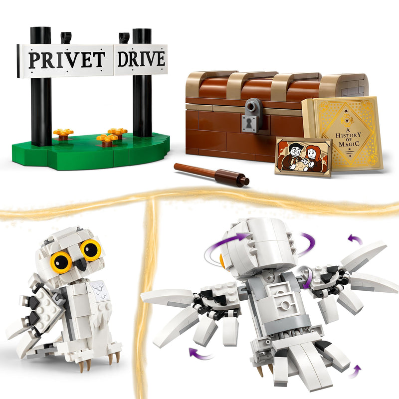 LEGO Harry Potter Hedwig at 4 Privet Drive, Buildable Toy for 7 Plus Year Old Kids, Girls & Boys, with an Owl Figure, Independent Play Set, Small Wizarding World Gift Idea 76425