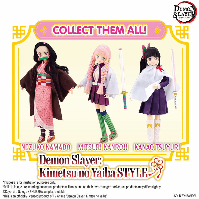 Bandai - Demon Slayer - Kimetsu no Yaiba Style Fashion Doll - Kanao Tsuyuri 8.5 Inch