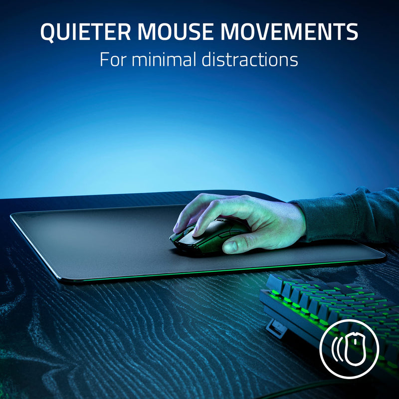 Razer Atlas - Glass Mouse Mat (Premium Tempered Glass, Ultra-Smooth Surface, Micro-Etched Surface, Dirt and Scratch-Resistant, Quieter Mouse Movements, Anti-Slip Rubber Base) Black