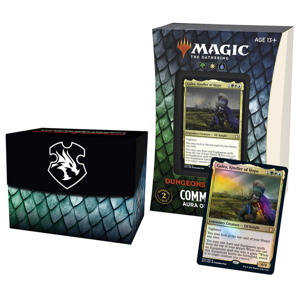 Magic: The Gathering Adventures in The Forgotten Realms Commander Deck – Aura of Courage White, Multicoloured Blue Green