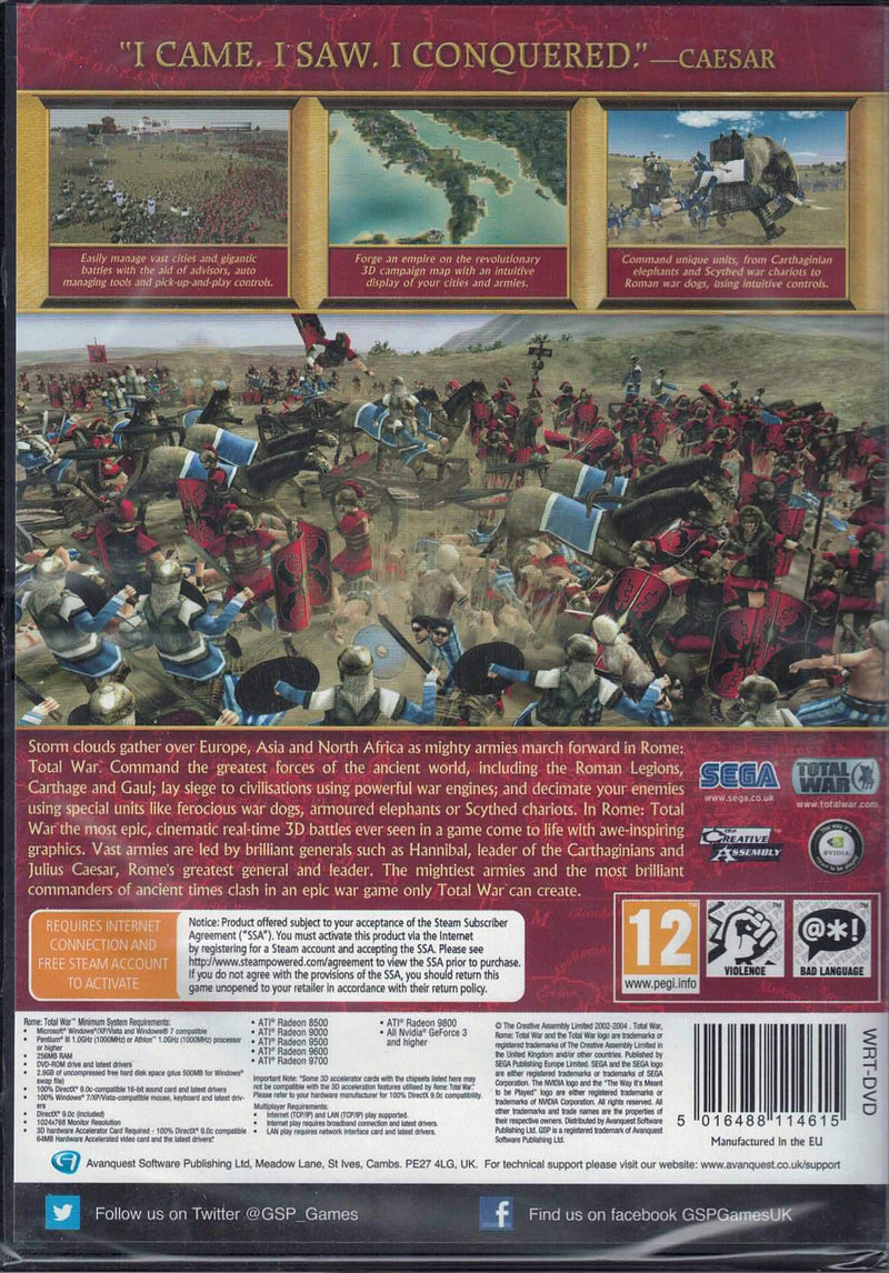 Rome: Total War - White Label (PC DVD)