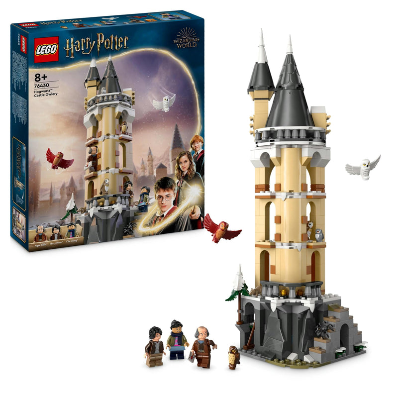 LEGO Harry Potter Hogwarts Castle Owlery, Building Toy for 8 Plus Year Old Kids, Girls & Boys, Role-Play Set Includes 3 Character Minifigures, plus 4 Owl Figures, Wizarding World Gift Idea 76430