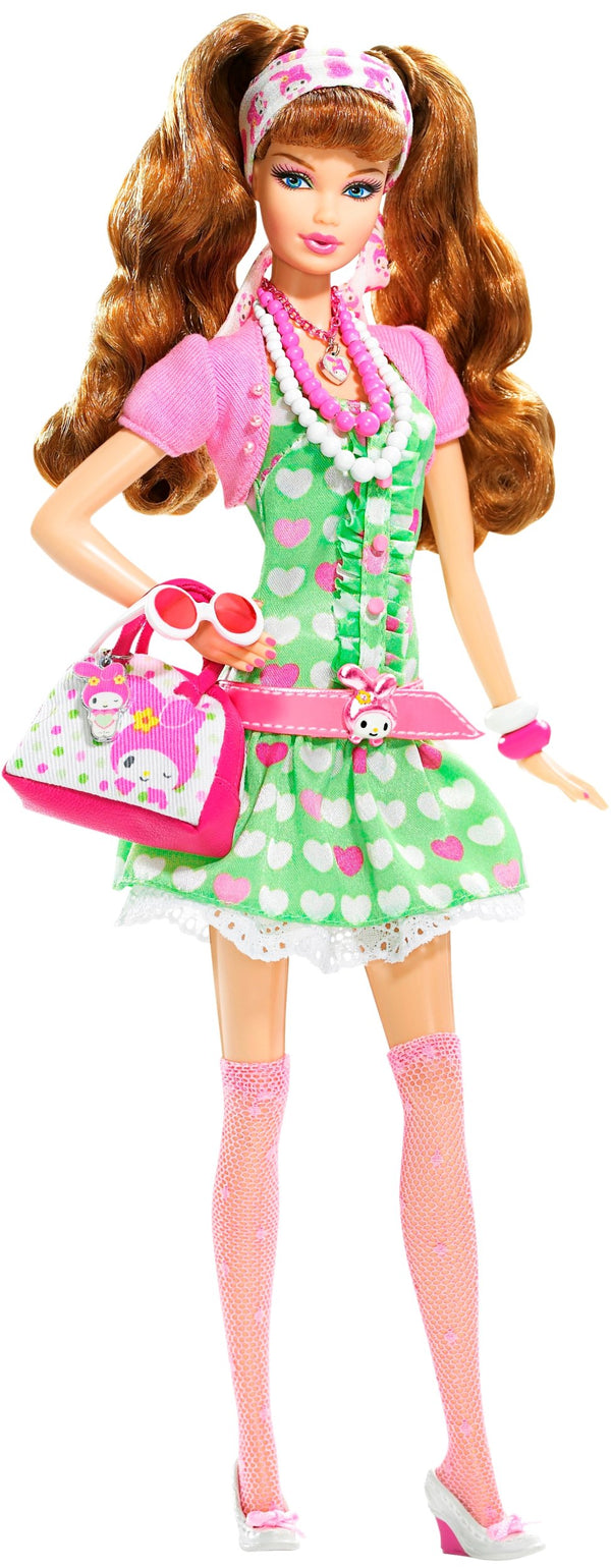 Mattel My Melody Barbie Doll in Green & Pink Outfit