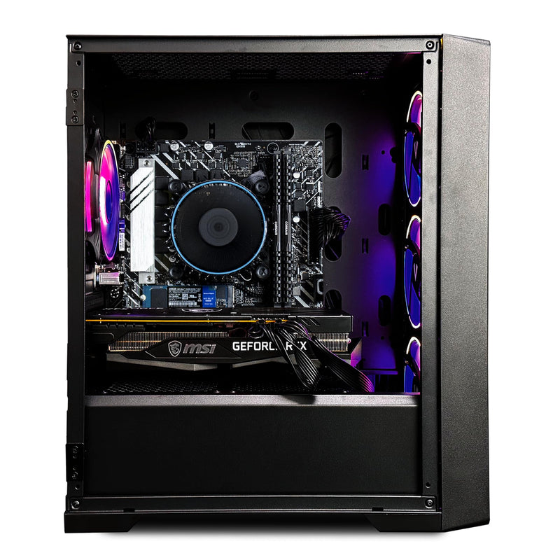 Fierce Gaming PC -Intel Core i5 11400F 2.6-4.4GHz, RTX 3060 12GB, 16GB RAM 3200MHz, 1TB M.2 NVME SSD, 650W PSU, Windows 11, RGB Gaming Case