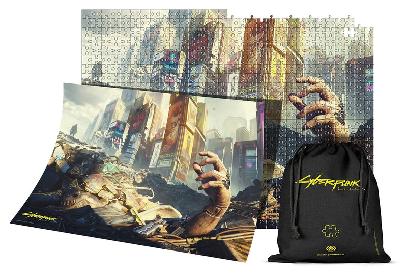 Good Loot Cyberpunk 2077 Hand - 1000 Pieces Jigsaw Puzzles for Adults and Kids Age 14 Up - 68x48cm Gaming Puzzle with Poster and Carry Bag - Cyberpunk Merchandise