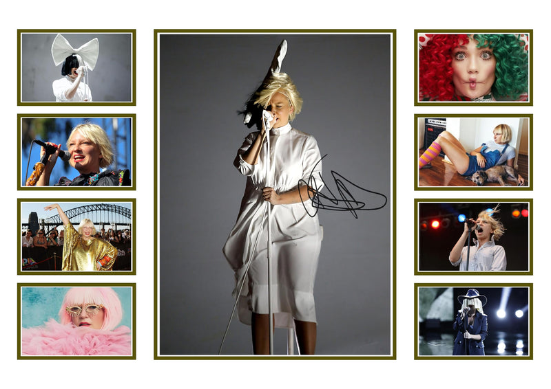 Sia Signed Poster Print- Limited Edition Autograph Fan Gift – Collectible Memorabilia Merchandise (Framed A3 (30x40cm))