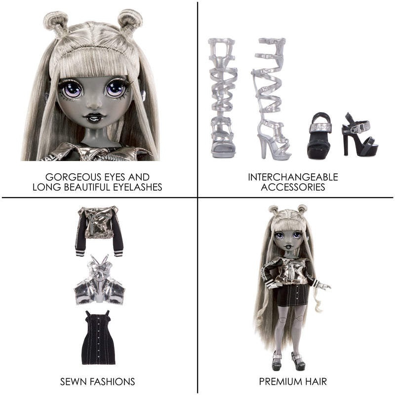 Rainbow High Shadow High Series - LUNA MADISON - Greyscale Fashion Doll With Beautiful Hair, Two Designer Outfits, & Accessories - Collectable - For Kids Ages 6+