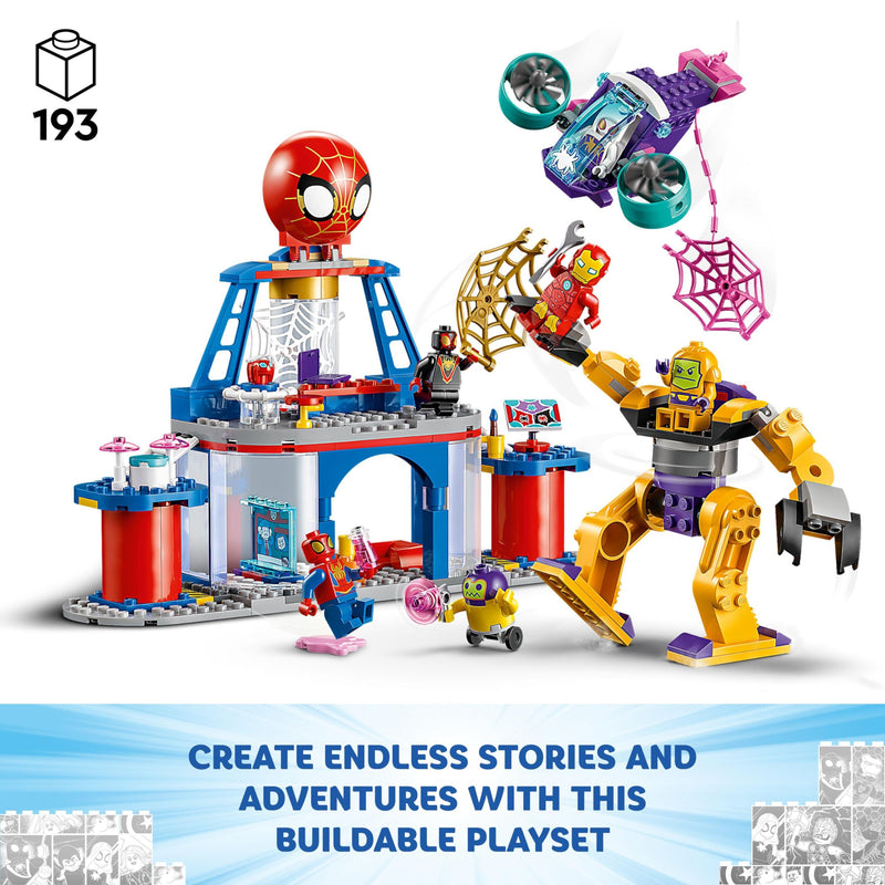 LEGO Marvel Spidey and his Amazing Friends Team Spidey Web Spinner Headquarters Super Hero Building Toy, Vehicle Set, Gift for 4 Plus Year Old Kids, Boys, Girls and Fans of the Disney+ Show 10794