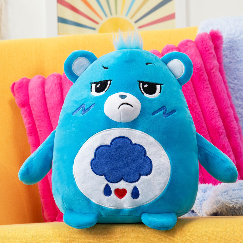 Care Bears , Grumpy Bear 25cm Squishes , Collectable Cute Plush Toy, Cuddly Toys for Children, Soft Toys for Girls and Boys, Cute Teddies Suitable for Girls and Boys Ages 4+ , Basic Fun 22724