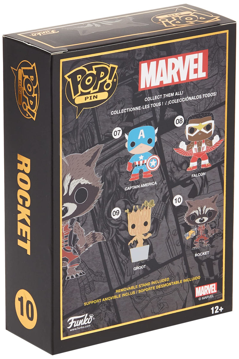 Loungefly Funko POP! Enamel Pin: Rocket Raccoon - Marvel: Guardians Of the Galaxy Enamel Pins - Cute Collectable Novelty Brooch - for Backpacks & Bags - Gift Idea - Official Merchandise - Movies Fans