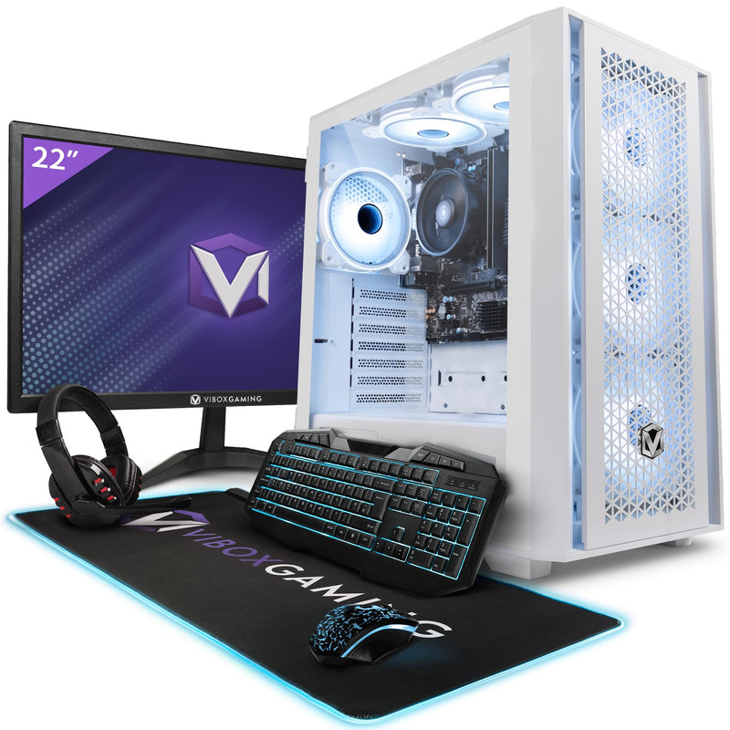 Vibox I-16 Gaming PC - 21.5" Monitor Bundle - Quad Core AMD Ryzen 3200G Processor - Radeon Vega 8 Graphics - 16GB RAM - 1TB SSD - Windows 11 - WiFi