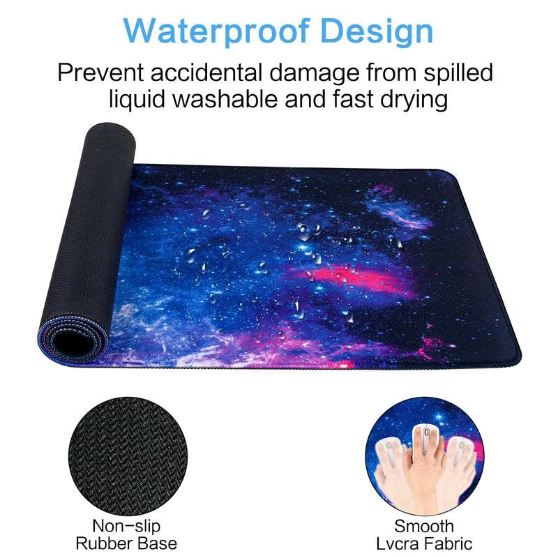 YIYISSHI Galaxy Nebula Mouse Mat Non-Slip Rubber Base Gaming Mouse Pad for Computers Laptop Office Desk Accessories Desk Mat (Nebula)