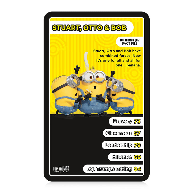 Top Trumps Minions The Rise of Gru Specials Card Game, Play with Otto, Phil, Stuart, young Gru and the Vicious 6, Educational card game for 2 plus players makes a great gift for ages 6 plus