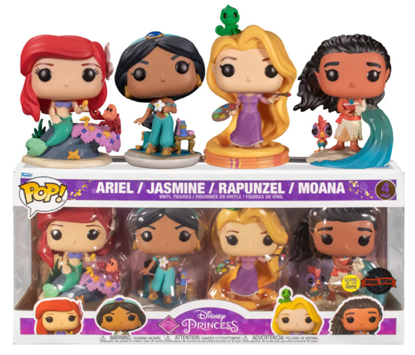 Funko Pop! Disney Princess - Ultimate Princess Glow 4-Pack