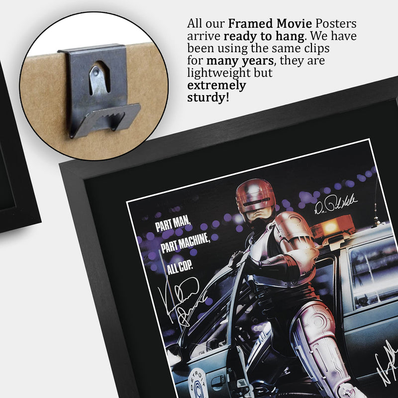 HWC Trading A3 FR RoboCop The Cast Peter Weller and Nancy Allen Gifts Printed Poster Signed Autograph Picture for Movie Memorabilia Fans - A3 Framed