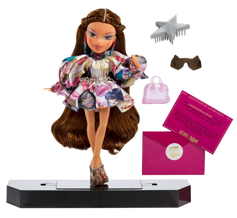 Bratz 573470EUC X Gcds Special Edition Designer Fashion Doll Yasmin Includes Outfit, Accessories, Hairbrush, For Collectors and Kids Ages 7+, Multicolor