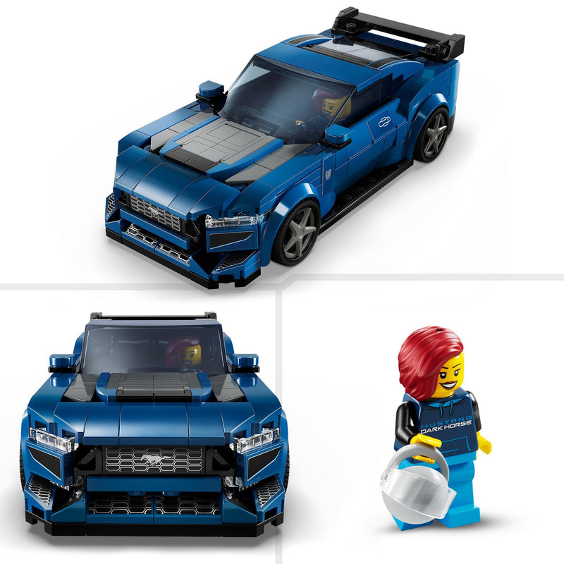 LEGO Speed Champions Ford Mustang Dark Horse Sports Car Toy Vehicle for 9 Plus Year Old Boys & Girls, Buildable Model Set with Driver Minifigure, Kids' Bedroom Decoration, Birthday Gift Idea 76920