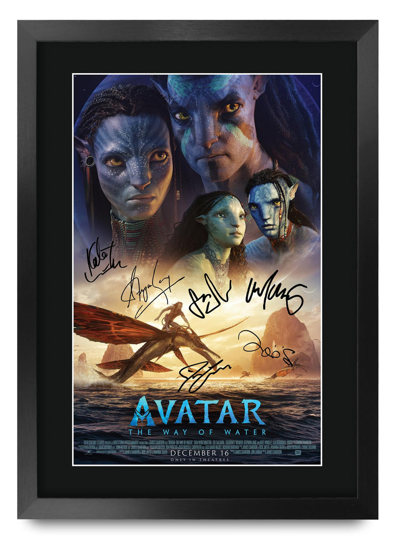 HWC Trading FR A3 Avatar 2 Way of the Water Gifts Printed Poster Signed Autograph Picture for Movie Memorabilia Fans - A3 Framed