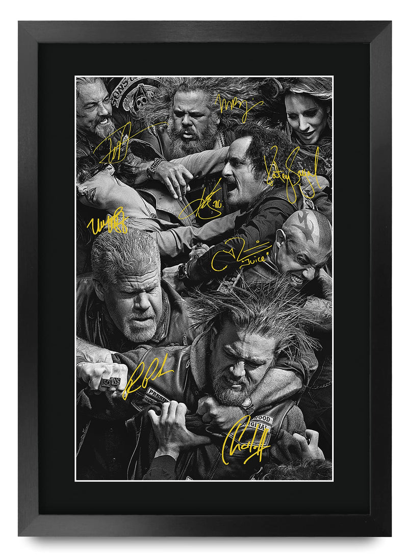 HWC Trading A3 FR Sons Of Anarchy TV Series Poster The Cast Signed Gift FRAMED A3 Printed Autograph Film Gifts Print Photo Picture Display
