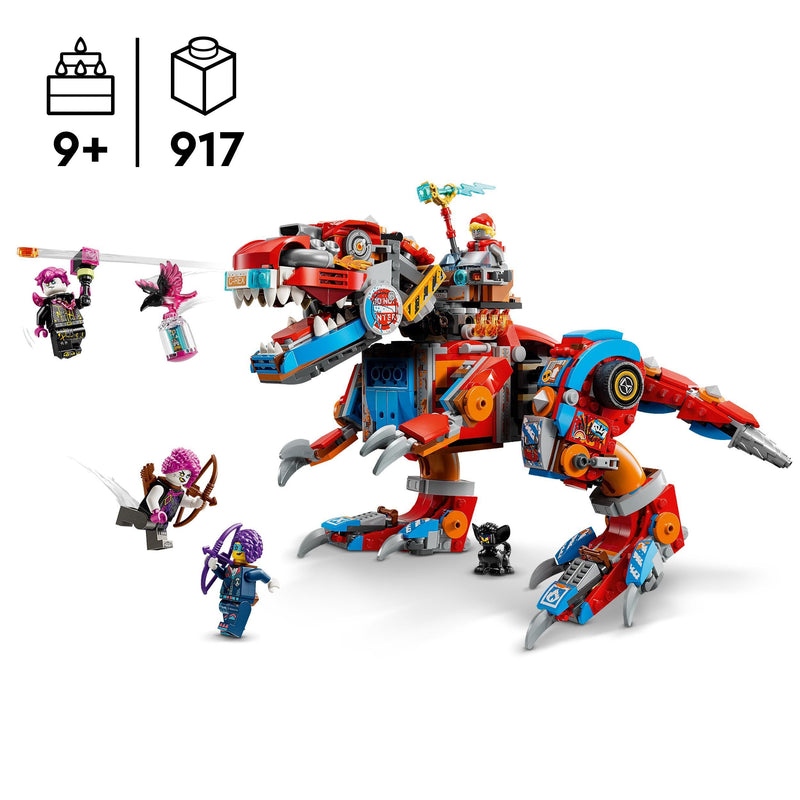 LEGO DREAMZzz Cooper’s Robot Dinosaur C-Rex Set, T. rex Dino Action Figure Rebuilds into a Cool Pterodactyl Toy for 9 Plus Year Old Boys and Girls, Creative Birthday Gift for Kids 71484