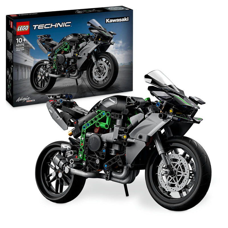 LEGO Technic Kawasaki Ninja H2R Motorcycle Toy, Vehicle Gift for 10 Plus Year Old Kids, Boys & Girls, Collectible Motorbike Building Set, Scale Model Kit for Independent Play 42170