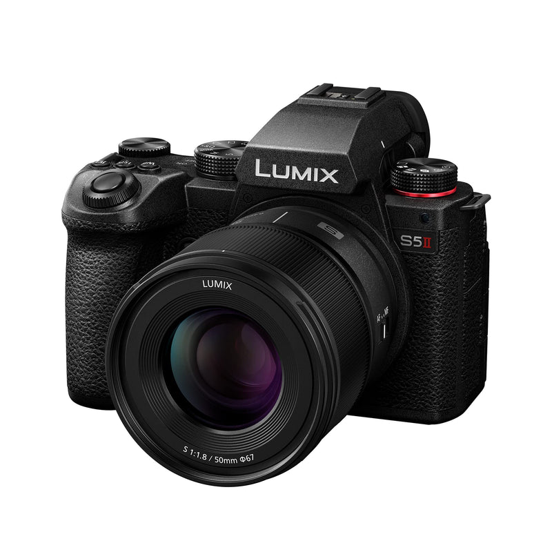 Panasonic LUMIX S5II Full Frame Mirrorless Camera Kit with New Phase Hybrid AF, Active I.S, Unlimited 4:2:2 10-bit recording, 4K 60p and 6K 30p with LUMIX 50mm F1.8 L-Mount lens - DC-S5M2CE