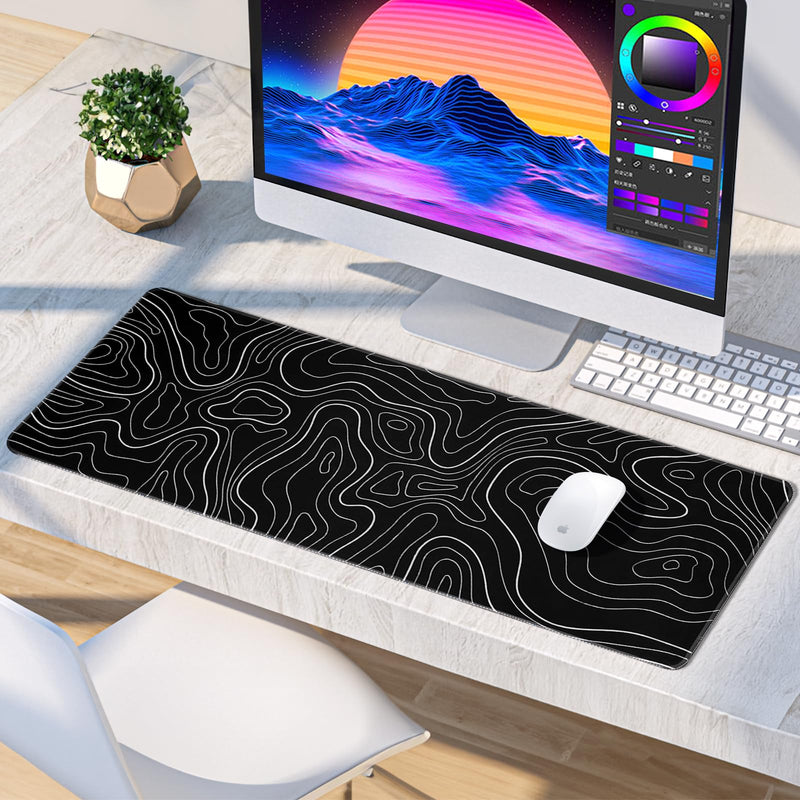 YUWLDD Mouse Pad Gaming Large Desk Pad (31.5 x 11.8 x0.12 inch) Washable Large Mouse Mat, Japanese Mouse Pad with Anti-Slip Rubber Base, Extended Mouse Pad for Office & Home.