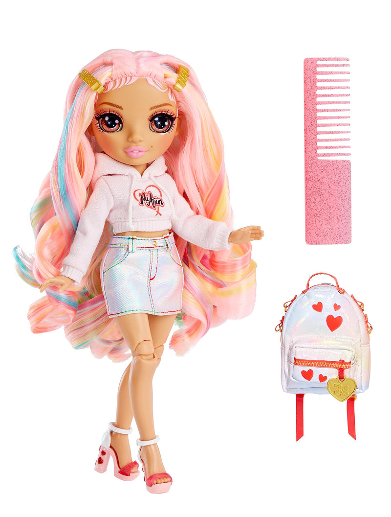 Rainbow Junior High Special Edition - KIA HART - 9"/22.86cm Pink Posable Fashion Doll with Accessories and Open/Close Soft Backpack - Great Toy Gift for Kids Ages 4-12